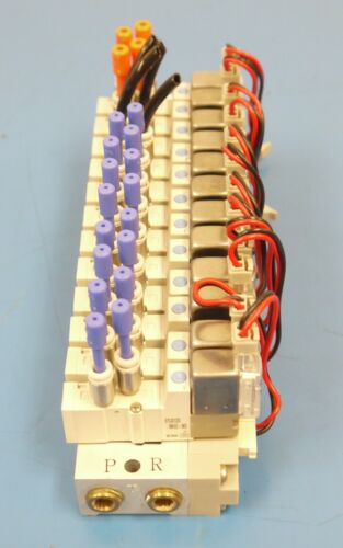 SMC (12) SYJ3123-5M0Z-M3 Solenoid Valves w/ SYJ3-F1H04A Manifold - Picture 2 of 6