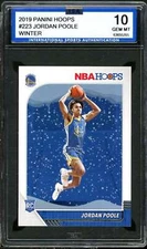 Jordan Poole Rookie Card 2019-20 Panini Hoops Winter #223 ISA 10 GEM MINT