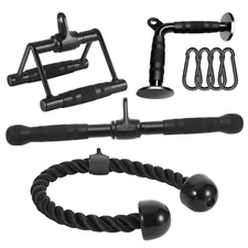 Cable Attachments for Home Gym, Made of Heavy Duty Solid Steel, LAT Pulldown ...
