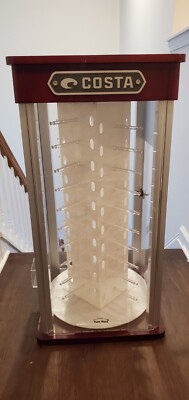 Costa Sunglasses Rotating Retail Display Case Holds 40 Pairs Has Mirror  Locks