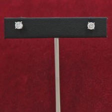 Cartier Solitaire Diamond Earrings Platinum PT950 D0.25ct×2 with GIA certificate