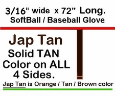 Baseball Softball Glove Leather Laces AC Type 3/16" x 72" 10  LACES - JAP TAN