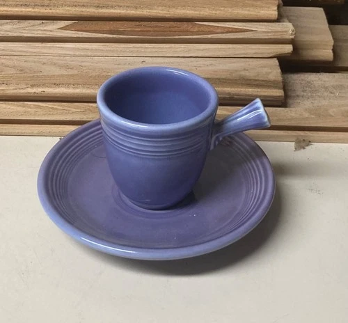 FIESTA Ware LILAC Purple Demitasse Cup & Saucer Set Retired Color 1993-1995