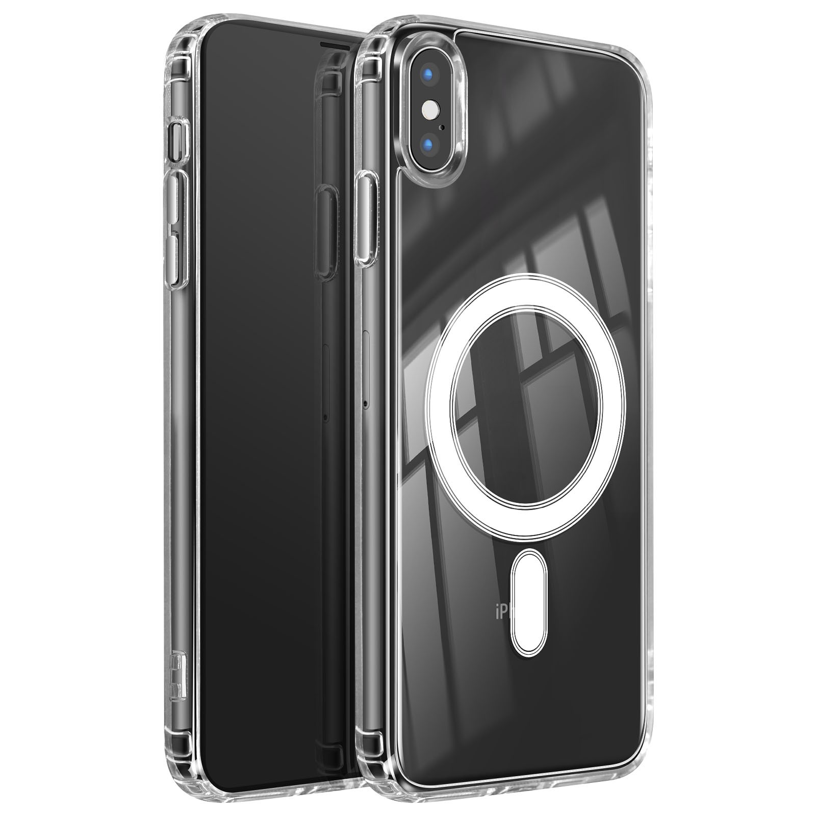 Coque silicone iPhone XS Max Swissten MagStick Clear Jelly antichoc transparente TPU