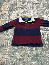 90s Rare Polo Ralph Lauren Rugby Long Sleeve Polo 12M