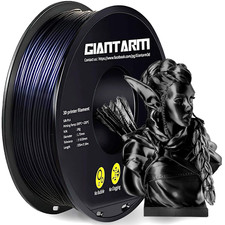 3D Printer Filament, Silk Black Pla Filament, 1Kg 2.2Lbs Spool, 1.75Mm Dimensio