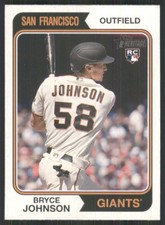2023 Topps Heritage #353 Bryce Johnson RC San Francisco Giants TW752