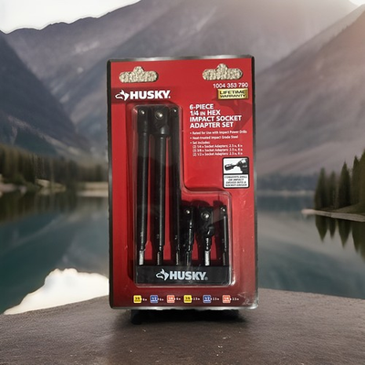 #ad Husky 1 4 in. Drive Impact Driver Socket Adapter Set 6 Piece $15.15
