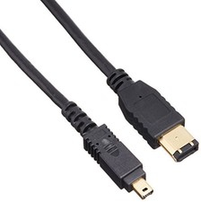 ELECOM IEEE1394 FireWire400 i.LINK ? DV cable 6pin-4pin 1.0m black IE-461BK F/S