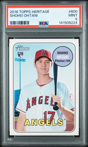 2018 Topps Heritage Shohei Ohtani Rookie RC PSA 9 #600 Angels