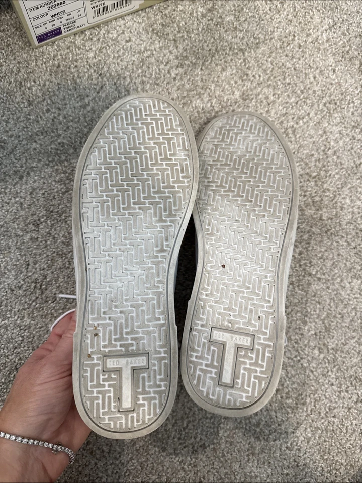 Ted Baker London Cuero Fikina Floral Tenis Con Cordones Para Mujer Talla EU 38 US 8 Foto 4 de 4