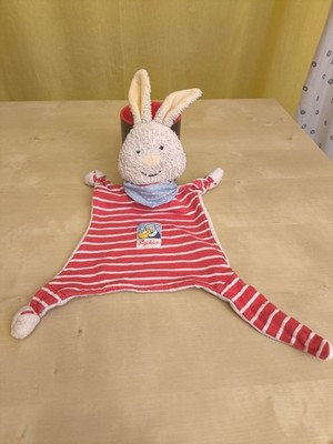 Sigikid 47829 Hase rot-weiß Schmusetuch Schnuffeltuch Knotentuch