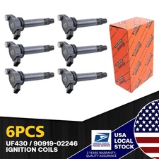 6Pcs UF430 90919-02246 High Quality Ignition Coils For Toyota Solara Camry