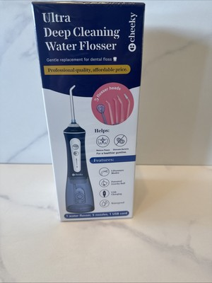 #ad Cheeky Cordless Ultra Deep Cleaning Water Flosser 5 Floss Heads 5 Pressure Modes $24.00