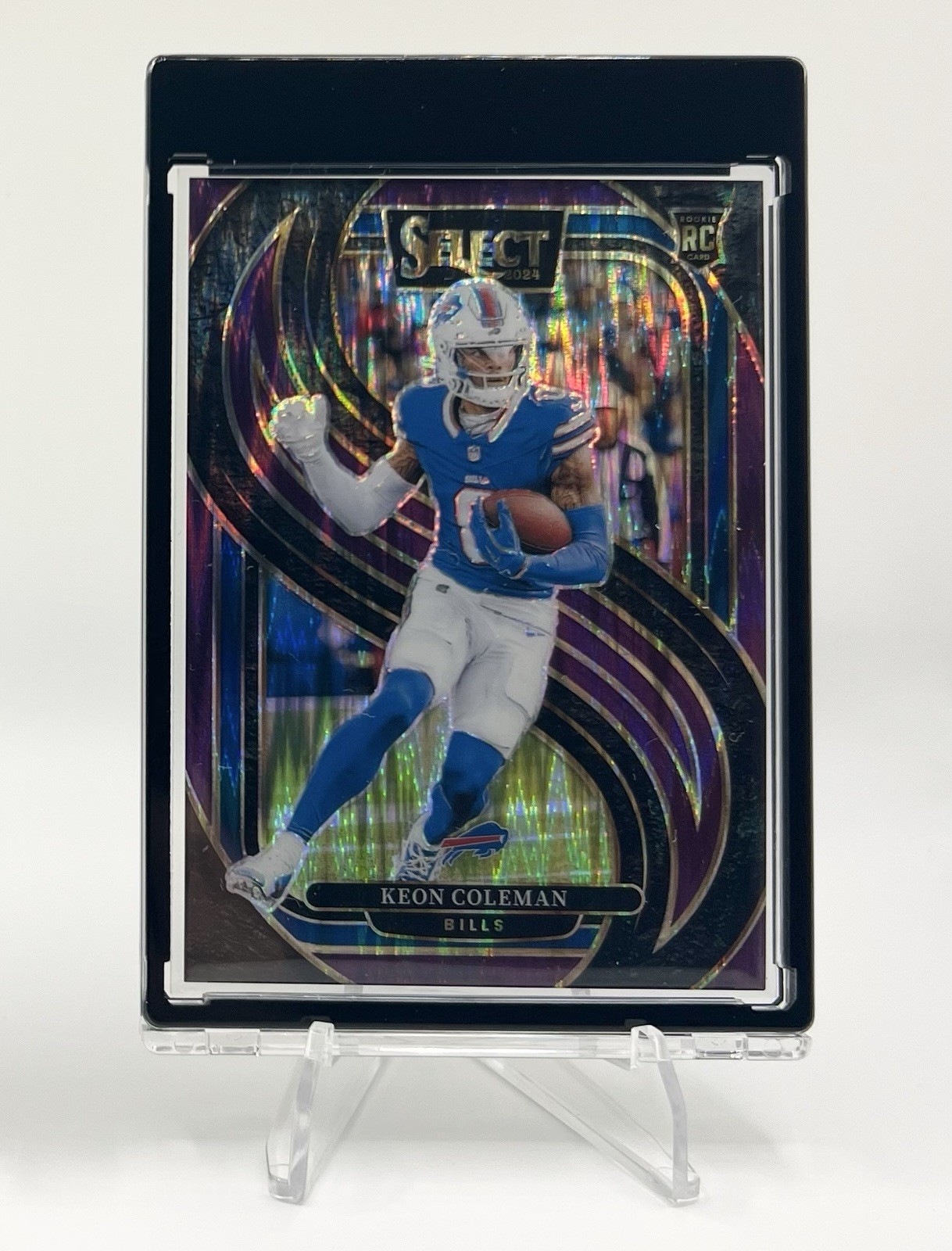 2024 Panini Select Keon Coleman Premier Level Purple Shock Prizm Rookie /360