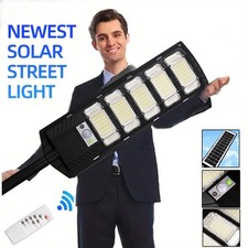 Solar Street Light 12000LM Outdoor LED Motion Sensor Remote Control IP65