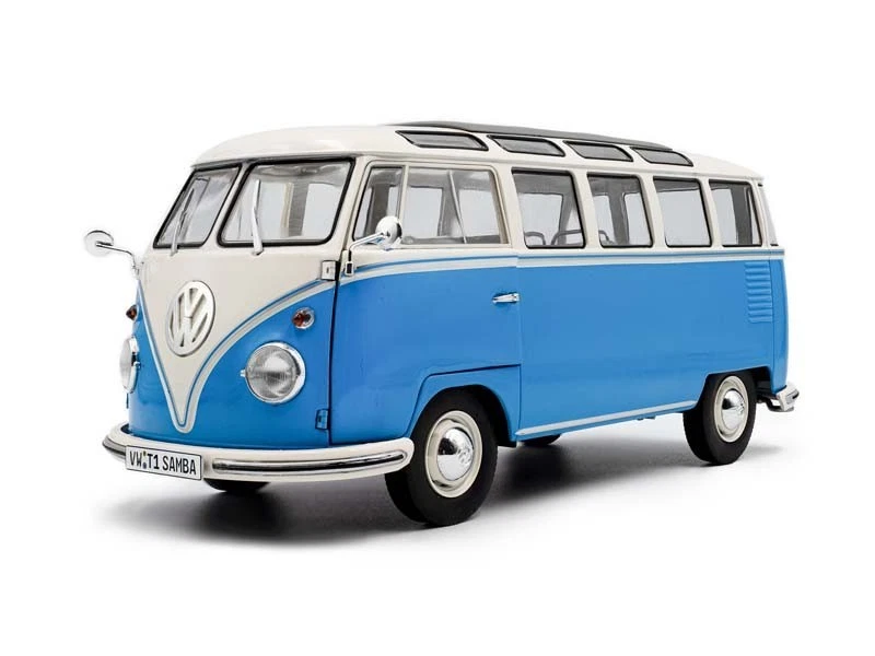 Miniature Solido 1/18 – Volkswagen Combi Nivéa 1966, Bleu Et Blanc, Excellent état