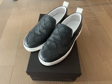 bottega veneta intrecciato slip on sneakers black white size 40