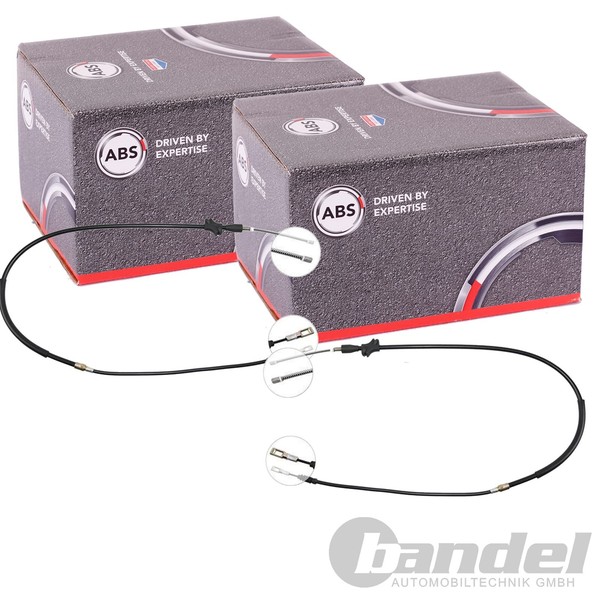 2X A.B.S. Handbremsseil Hinten Links+Rechts Passend FüR Audi 100-image
