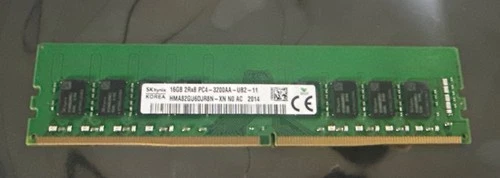 SK HYNIX 16GB 2RX8 PC4-3200AA-UB UDIMM Desktop Memory RAM - HMA82GU6DJR8N-XN