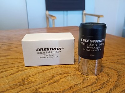 Celestron 25mm SMA 1-1/4  Wide Angle #93007-A  Lens Clear