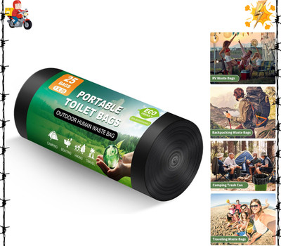 25 Portable Toilet Bags, Thick Biodegradable Camping Toilet Bags for Portable Po