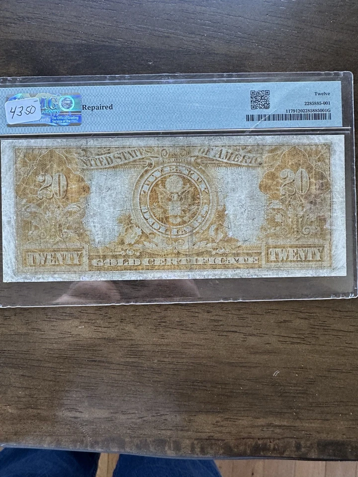 *ULTRA RARO* ¡Certificado de oro fino de $20 "TECHNICOLOR" DE 1905! PMG 12 Lyons/Roberts Foto 2 de 2