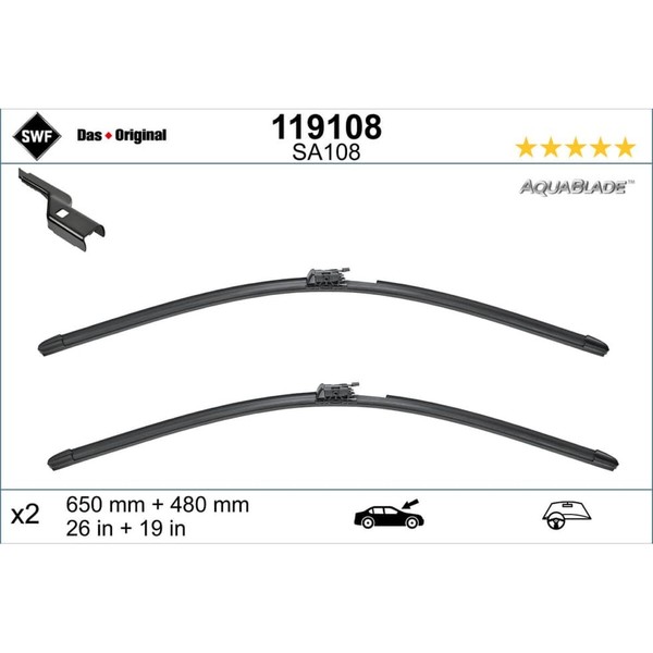 Wischblatt SWF 119108 FüR Volvo XC60 II-image