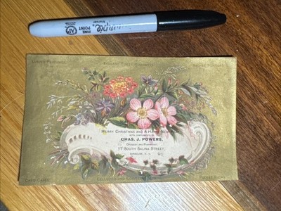Chas. J. Powers Trade Card-Druggist-Syracuse, NY.  T402