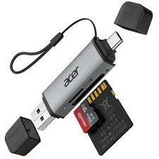 acer SD Card Reader USB C Dual Slots USB 3.0 Type C to Micro SD Card Adapter