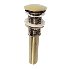  EV8317 Coronet Push Pop-Up Bathroom Sink Drain Without Overflow, Brushed Brass