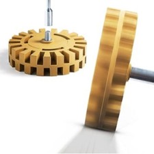 Wheel Decal Remover - 3.94 x 3.94 x 1.62 Inch Rubber Eraser Wheel and Drill