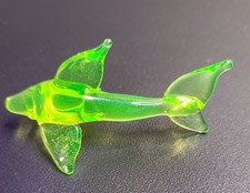 Contemporary Kogel Art Glass Shark Figurine Uranium 2