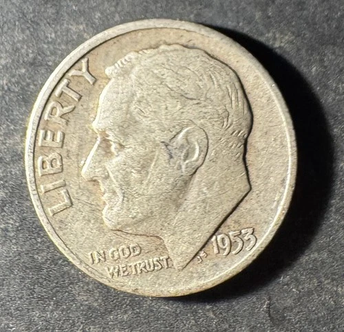 1953-S Roosevelt Dime (Circulated) - (#1068) Very Fine Condition