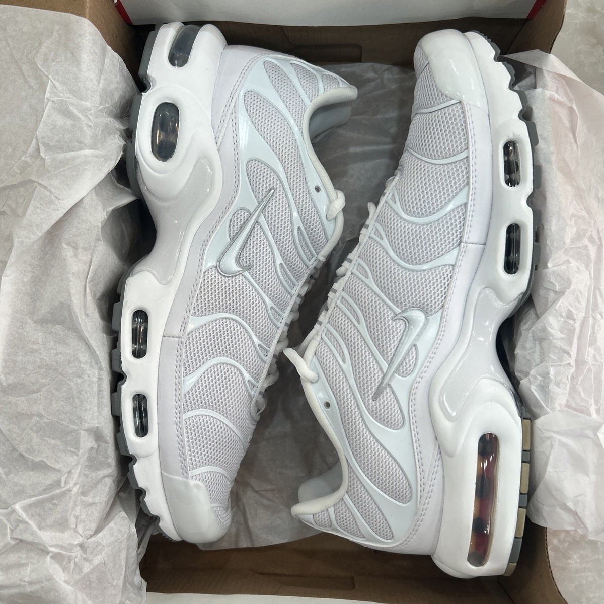 Size 8.5 - Nike Air Max Plus White for sale online | eBay