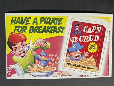 VINTAGE 1969 Topps WACKY ADS - CAP'N CRUD # 24 - NM | eBay