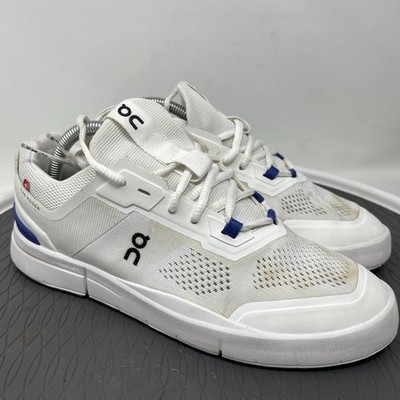 On Cloud The Roger Spin White/Blue Athletic Running Shoes Womens Size 9