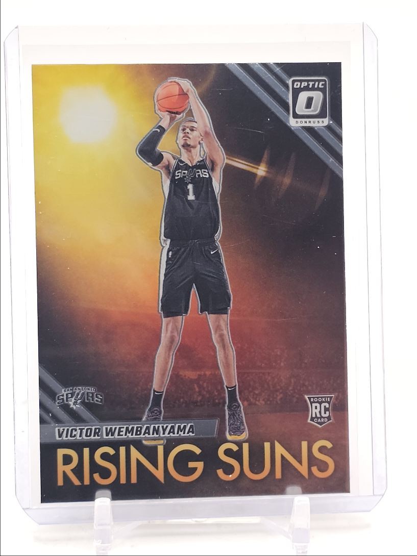 VICTOR WEMBANYAMA 2023-24 DONRUSS OPTIC RISING SUNS ROOKIE SPURS RC Q5908