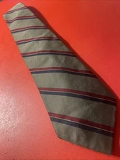 Vintage EUC Ferrell Reed For Bob Horsley’s UK Hand Made Repp Silk Tie Regimental