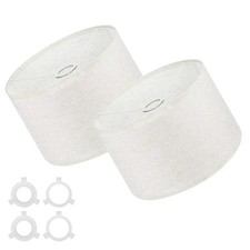 2X Drum Lamp Shades for Table Lamp 12"x12"x8" Linen Floor Lamp Shade Linen