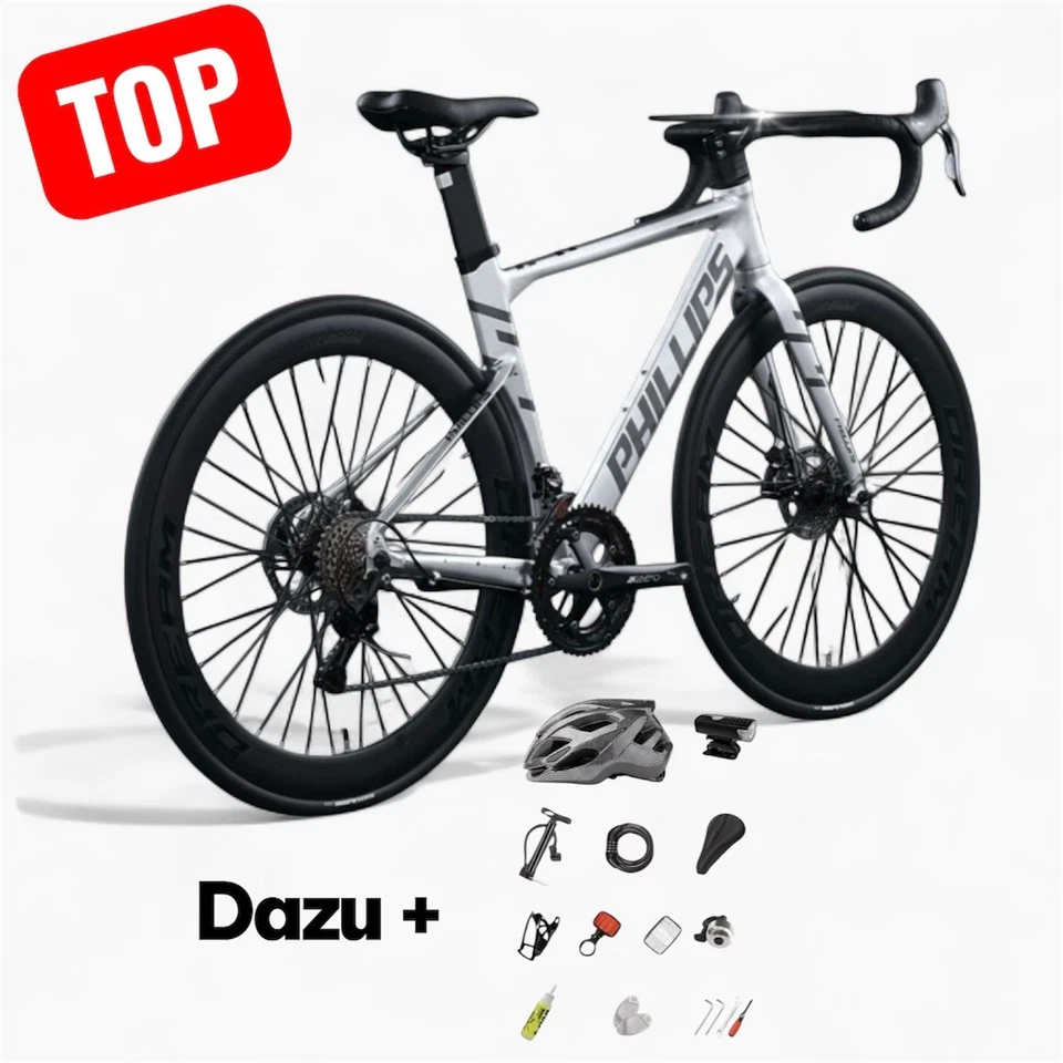 Fahrrad 14-Gang Rennrad mit rennlenker NEU | Größe M | Silver Sport bike Berlin