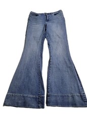 Vtg Tommy Hilfiger Jeans Womens 10 Blue Flares High Rise Med Wash Denim Quality