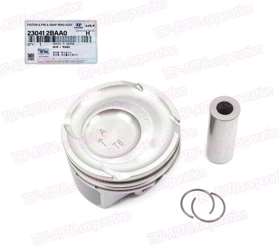 Pistones de motor GENUINO® TURBO 1,6 L STD-AA OEM Forte Veloster 2013-17 230412BAA0 Foto 4 de 4