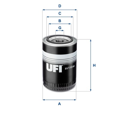 ORIGINAL  Ufi 23.112.00 Ölfilter, Motorölfilter für John Deere Series 2050