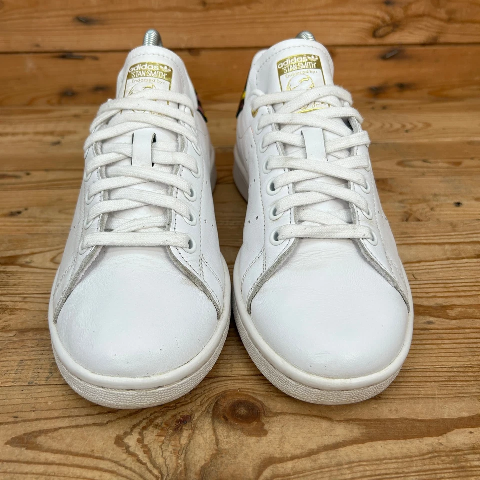 Adidas Trainers Womens Size UK 5 Stan Smith Originals Floral Pattern Shoes OG - Image 4 of 4