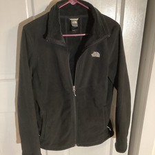 The North Face Women's Black Full Zip Mid-Length Jacket Size M Long Sleeve