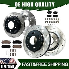 Front Rear Drilled Rotors Ceramic Pads For Toyota Avalon Lexus Es350 2010 2011