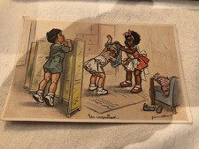 Germaine Bouret  Carte humoristique un resquilleur écrite en 1943