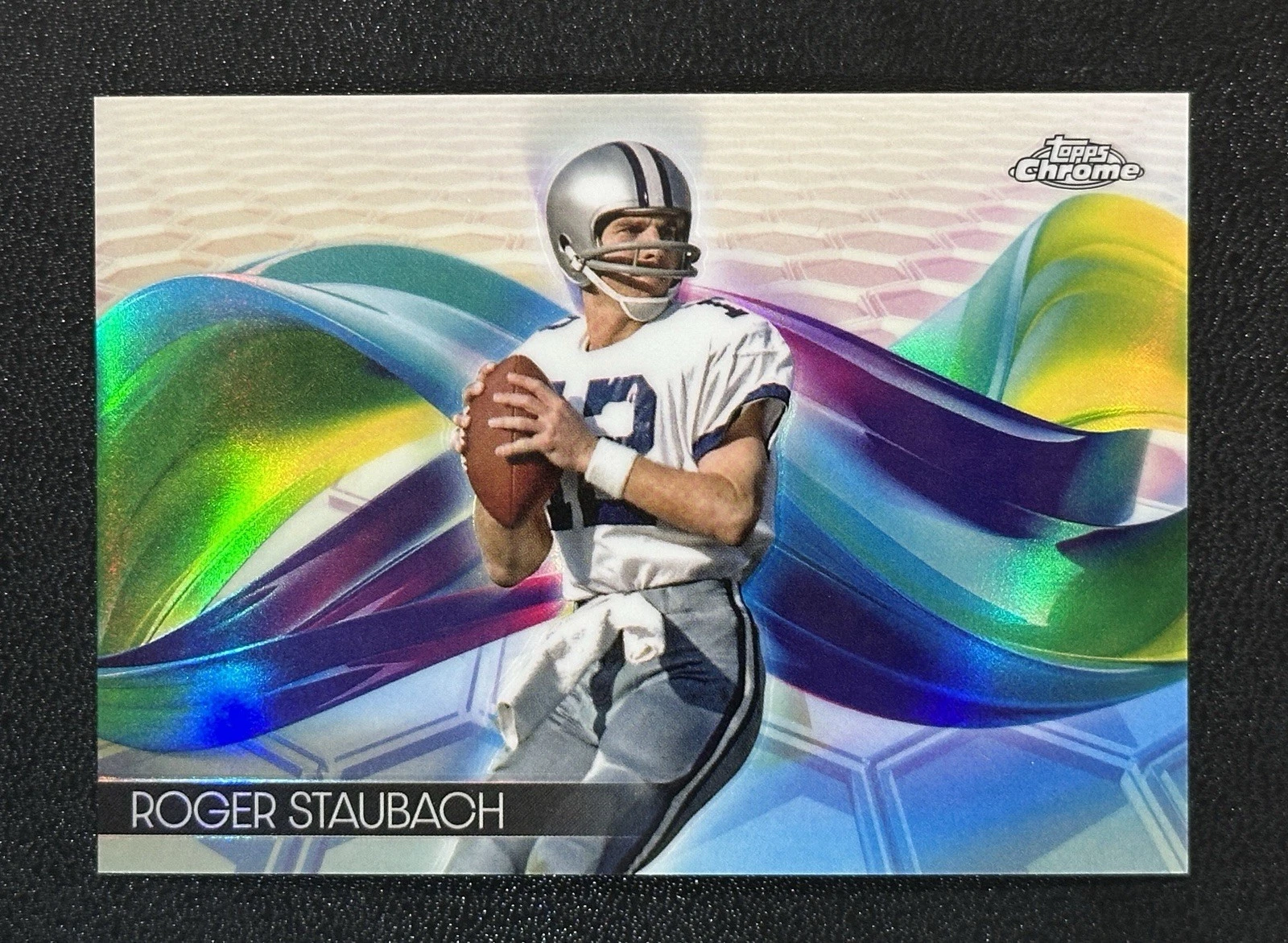 2024 Topps Chrome Football Roger Staubach Helix Case Hit SP #H5