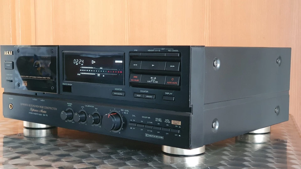 Akai GX-75 schwarz 3-Kopf/3-Motor absolutes Spitzenklasse Tapedeck topp Zustand! - Bild 2 von 4